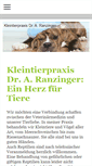 Mobile Screenshot of kleintierpraxis-ranzinger.de